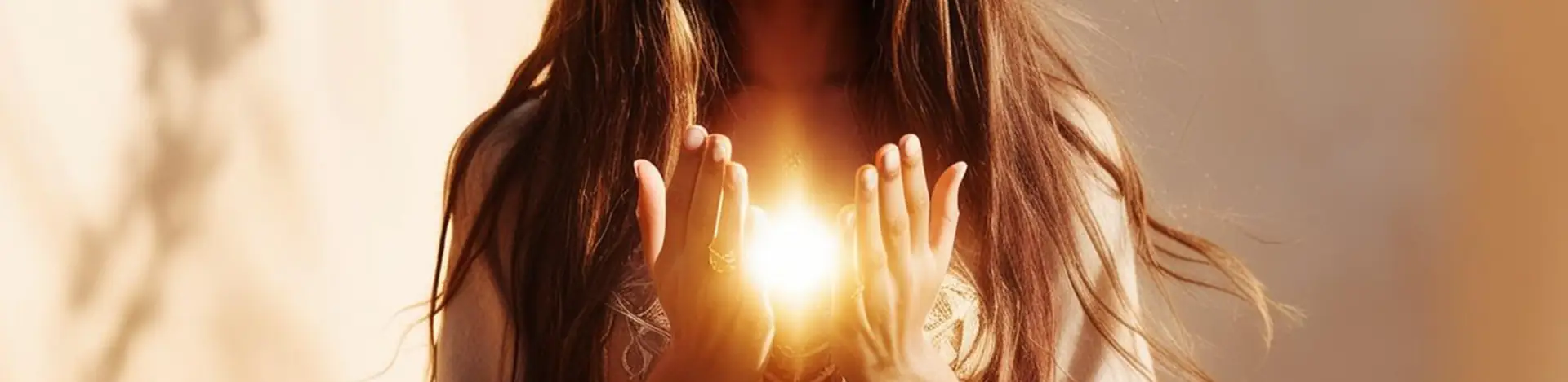 Personne avec de la lumière dans les mains